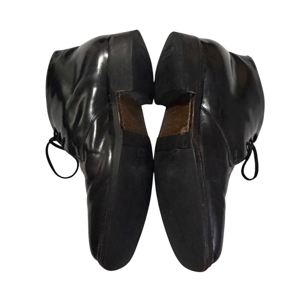 Samuel Windsor Mens Black Leather Handmade Chukka Boots Size 8.5 Dress Shoes